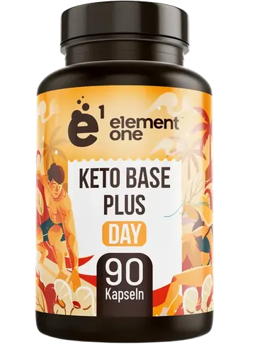 Keto Base Day von Element One, Dose mit 90 Kapseln für die Tagesroutine mit Koffein.