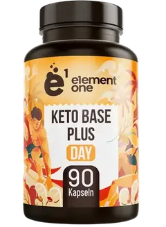 Keto Base Day von Element One, Dose mit 90 Kapseln für die Tagesroutine mit Koffein.